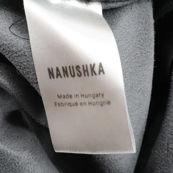 Nanushka Ethan Ultra High Rise Faux Leather Belted Pants Trousers Black Small